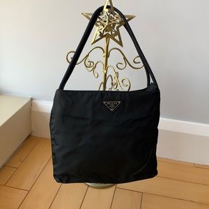 Prada shoulder bag - tessuto - black